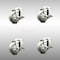 Service Caster 3 Inch 316SS Gray Polyurethane Wheel Swivel Bolt Hole Caster Set with Brake SCC SCC-SS316BH20S314-PPUB-TLB-4 - alternate 1